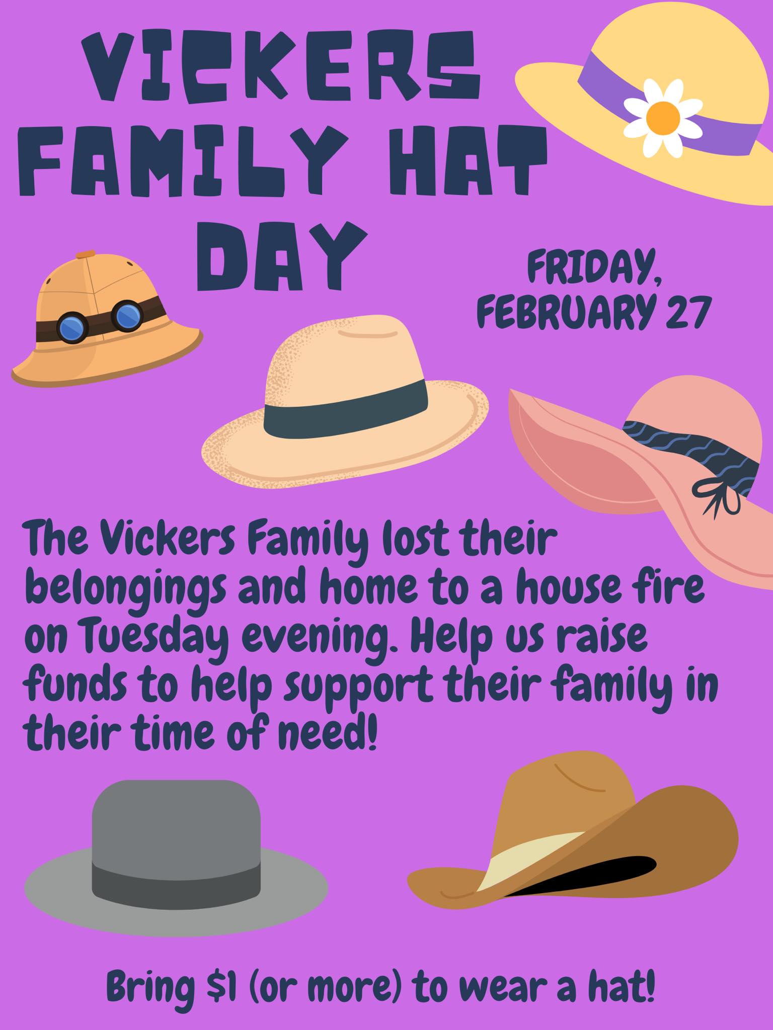 Vickers Family Hat Day
